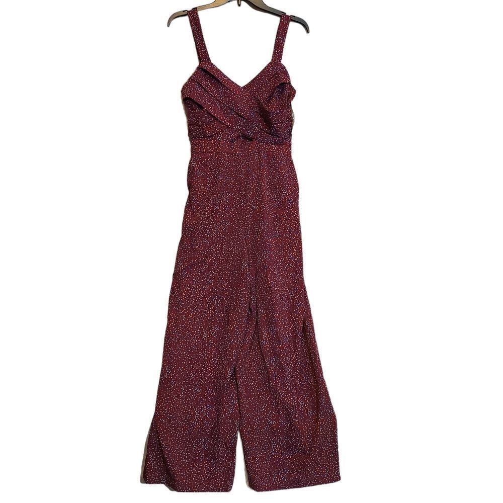 ‎J.O.A. Wine Dot Cutout Romper Size Small